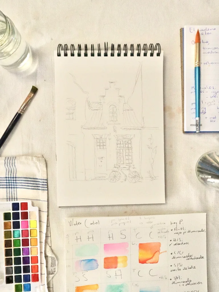 Pintar sin prisas bajo los pinos: curso individual de acuarela y clases de pintura al aire libre
